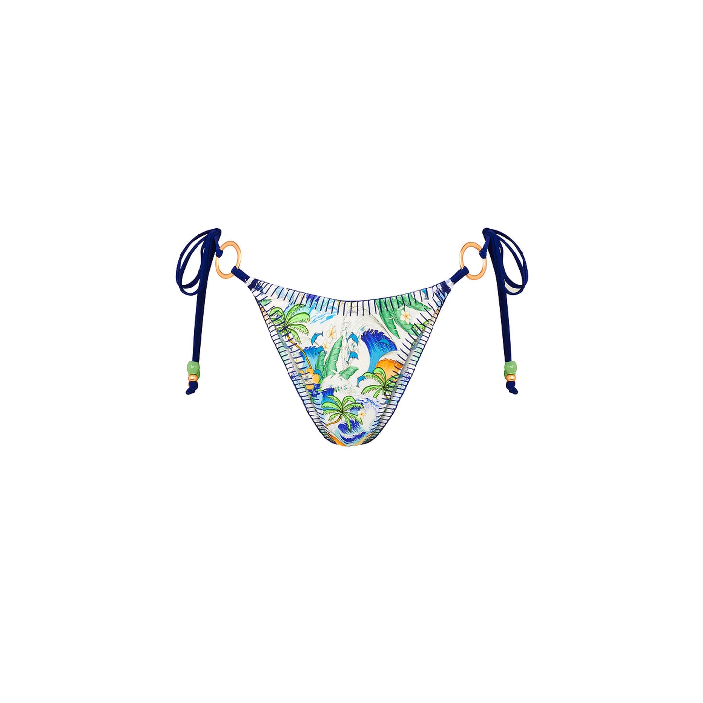 Kulani Kinis Lace Stitch Ring Tie Bikini Bottom